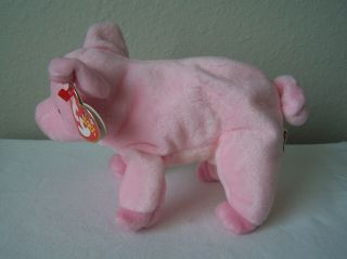 TY HAMLET Pink Pig Beanie Baby - 10 Years Edition DOB 11/13/2002 - 7 
