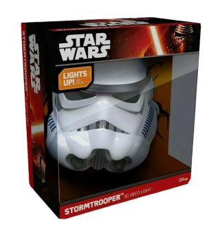 Disney Star Wars Stormtrooper Helmet 3d Deco Light With Wall Sticker