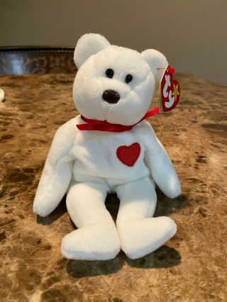 Very Rare 1993 - 1994 Valentino Ty Beanie Baby - Multiple Errors And Pvc Pellets