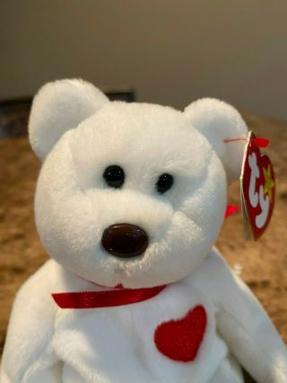 VERY RARE 1993 - 1994 Valentino ty Beanie Baby - Multiple Errors and PVC Pellets 2
