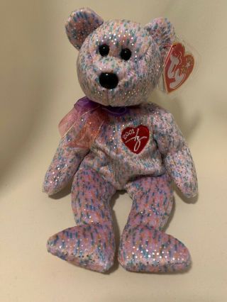 Ty Beanie Baby 2001 Signature Bear Plush Toy Stuffed Teddy Rare Retired Pristine