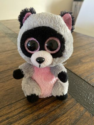 Ty Beanie Boo| Rocco The Raccoon Plush| 6” W/o Tag