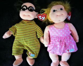 2 - Ty Beanie Kids - - Precious - - Specs The Plush Dolls