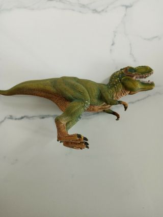 Schleich Dinosaur Green T Rex Tyrannosaurus Toy Model Figure Movable Jaw 11 "