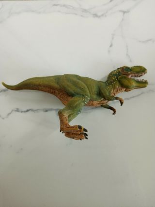 Schleich Dinosaur Green T Rex Tyrannosaurus Toy Model Figure Movable Jaw 11 
