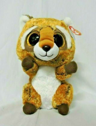 Rusty Raccoon Beanie Boos Plush Stuffed Animal Medium 9 " Inchs Nwt W/tag