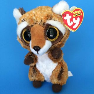 Ty Beanie Boo Rusty The Raccoon With Tags