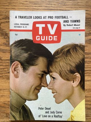 Montreal 1966 Love On A Rooftop Vol 14 42 Classic Tv Guide Show Ads Judy Carne