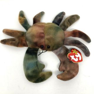 Ty Beanie Babies Claude 1996 Crab Plush Toy 008421040834 Vintage