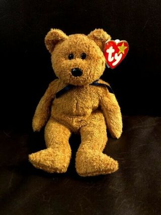 Retired Ty Beanie Babies 1998 Fuzz The Bear - With Tags