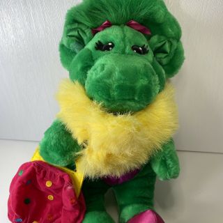 Baby Bop’s Purse Plush 2000 Lyons Barney Stuffed Animal Toy Dinosaur Vintage Grn