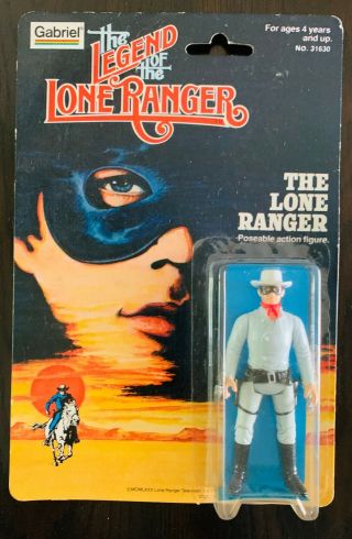 " The Legend Of The Lone Ranger " Gabriel 1980 The Lone Ranger Figure On Card