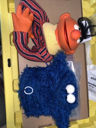 Sesame Street/muppet Inc.  Vintage Cookie Monster And Ernie Puppets