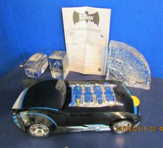 Rare Mattel The Batman Car 1:18 Scale Lights Sounds Shooting Batman Disc Ages 4,