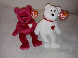 Ty Beanie Babies Set Valentino Brown Nose Valentina 1998 1994 With Tags