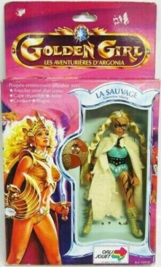 Vintage 1984 Golden Girl 6  Wild One Barbarian Huntress Figure Galoob Nrfb