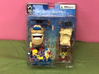 Palisades Nickelodeon Toys Ren And Stimpy Action Figure 2004 W/ Log For Girls