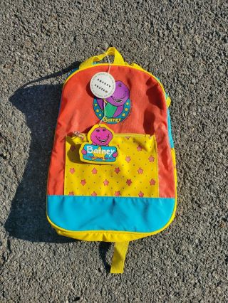 Rare Vintage 1993 Barney The Lyons Group Backpack Nwt