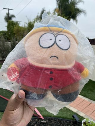 Rare 2002 South Park Talking Cartman Plush Toy Doll By Fun 4 All 7”