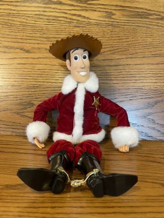 Vintage Toy Story Holiday Hero Woody Christmas Santa No Hat 1999 Disney Mattel
