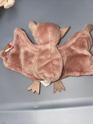 Ty Beanie Baby Batty the Bat Plush with Tags,  1996,  PVC Pellets,  Style 4035 3