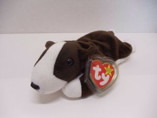 Ty Beanie Baby Bruno The Terrier Dog With Tags Retired