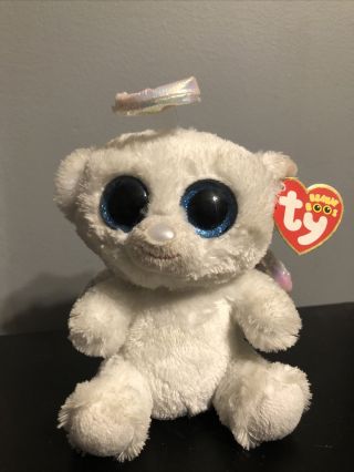 Ty Beanie Boos - Halo The Angel Bear (6 Inch) - With Tags