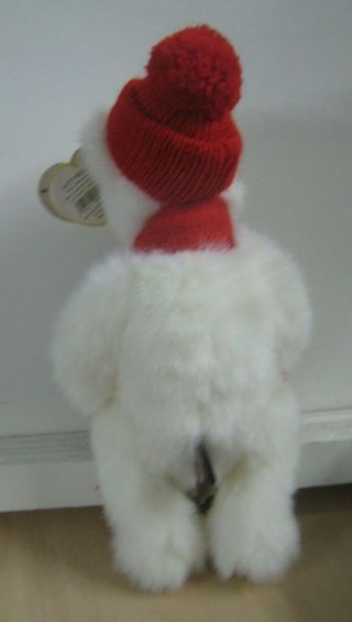 Attic Treasures Peppermint the White Polar Bear with Red Hat & Scarf 3