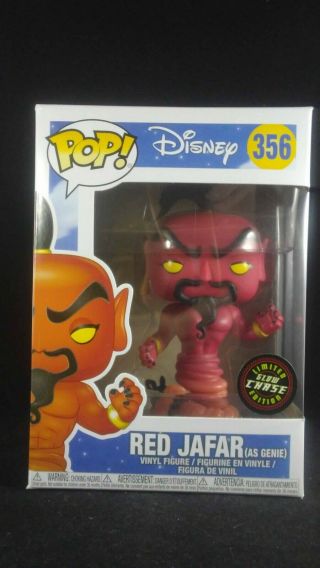 Funko Pop Disney 356 Aladdin Chase Glow In Dark Red Jafar As Genie