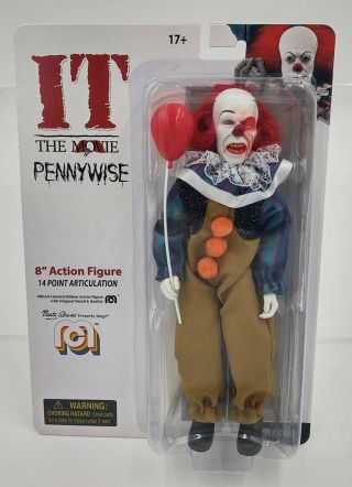 It The Movie Burnt Face Pennywise Mego 8 " Horror Action Figure In Hand