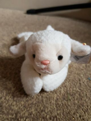 Ty - Beanie Babies - Fleece The Sheep Lamb - With Tag - Teddy Collectible Toy