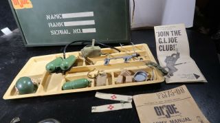1964 Gi Joe Wooden Foot Locker And Accessories