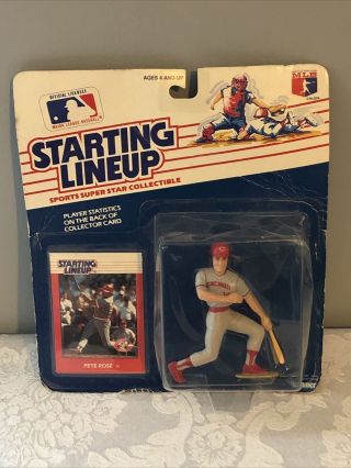 1988 Pete Rose Starting Lineup Figure Pete Reds,  With Rare Kenner Questionnaire