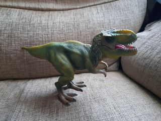 Schleich Dinosaur Green T Rex Tyrannosaurus Toy Model Figure Movable Jaw