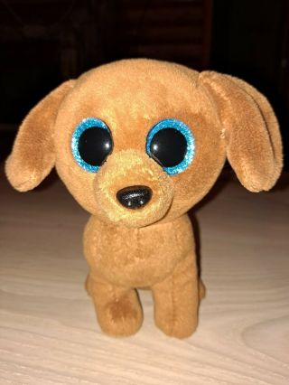 Ty Beanie Baby Boos Dougie The Brown Dog Authentic Plush Stuffed Animal 6 "