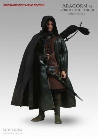 Sideshow Exclusive Aragorn As Strider The Ranger Lord Of The Rings Nib Hobbit