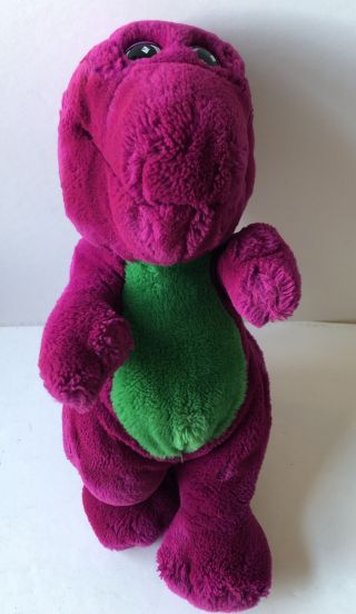 1992 Lyons 13 " Plush Barney Dinosaur Purple Stuffed Closed Mouth Toy