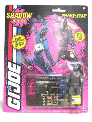 Gi Joe Action Figure Snake Eyes Shadow Ninjas Moc 1994