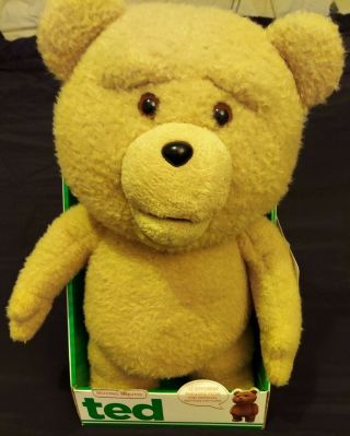 Ted 16 " Doll Bear Talking Plush Commonwealth Explicit Language With Tags & Box