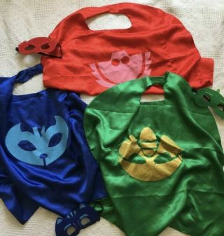 Pj Masks Superhero Dress Up Kids Costumes Capes & Masks,  Catboy,  Gekko,  Owlette