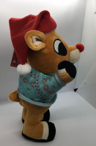 Gemmy Rudolph The Red Nosed Reindeer Plush Animated Dance Sings Lights Side Step 3