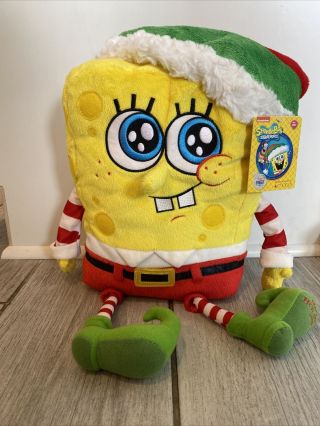 Spongebob Squarepants Macys Holiday 2014 Stuffed Yellow Toy 18 "