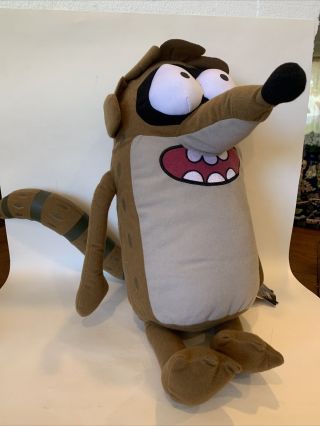 Rigby Plush Regular Show - Cartoon Network With Tags 14” Tall