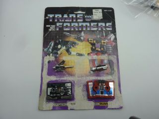 Vintage Transformers G1 Action Figure Ravage/rumble Cassettes W/cardback F9