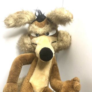 Vintage 1971 Warner Bros Wile E Coyote 30” Plush Mighty Star Road Runner Wiley
