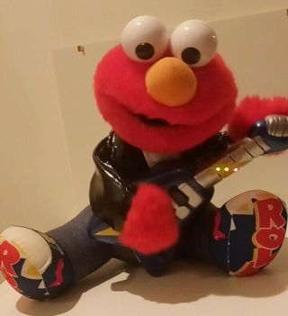 Sesame Street Plush Elmo Doll Sings Shake Rattle N Roll & Rockin Abc With Guitar