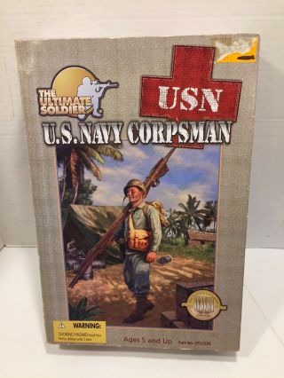 The Ultimate Soldier Wwii U.  S.  Navy Corpsman 12 " 2001 Nrfb 21st Century Toys 1/6