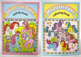 2x Ultra Rare Vintage 1990 My Little Pony Coloring & Activity Book Mlp Nos
