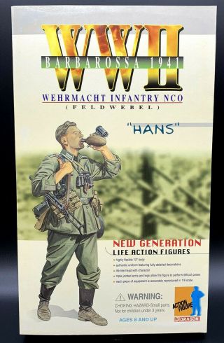 1:6 Dragon Wwii German " Hans " Wehrmacht Infantry Nco Barbarossa 1941 12 " Figure