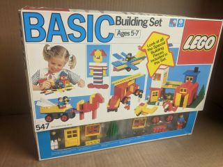 Misb Lego Vintage 1987 Classic Town Basic Building Set 547 Nib Rare